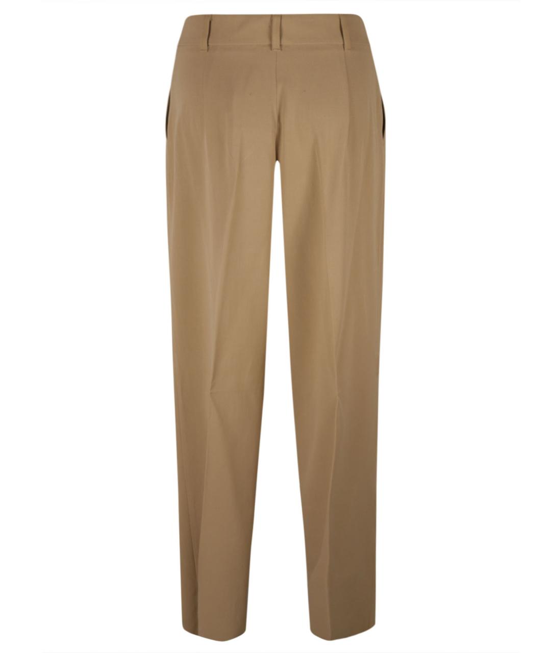 MAX MARA STUDIO Бежевые прямые брюки, фото 2