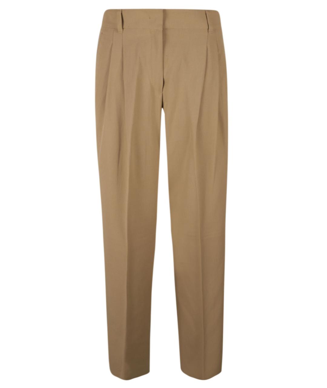 MAX MARA STUDIO Бежевые прямые брюки, фото 1