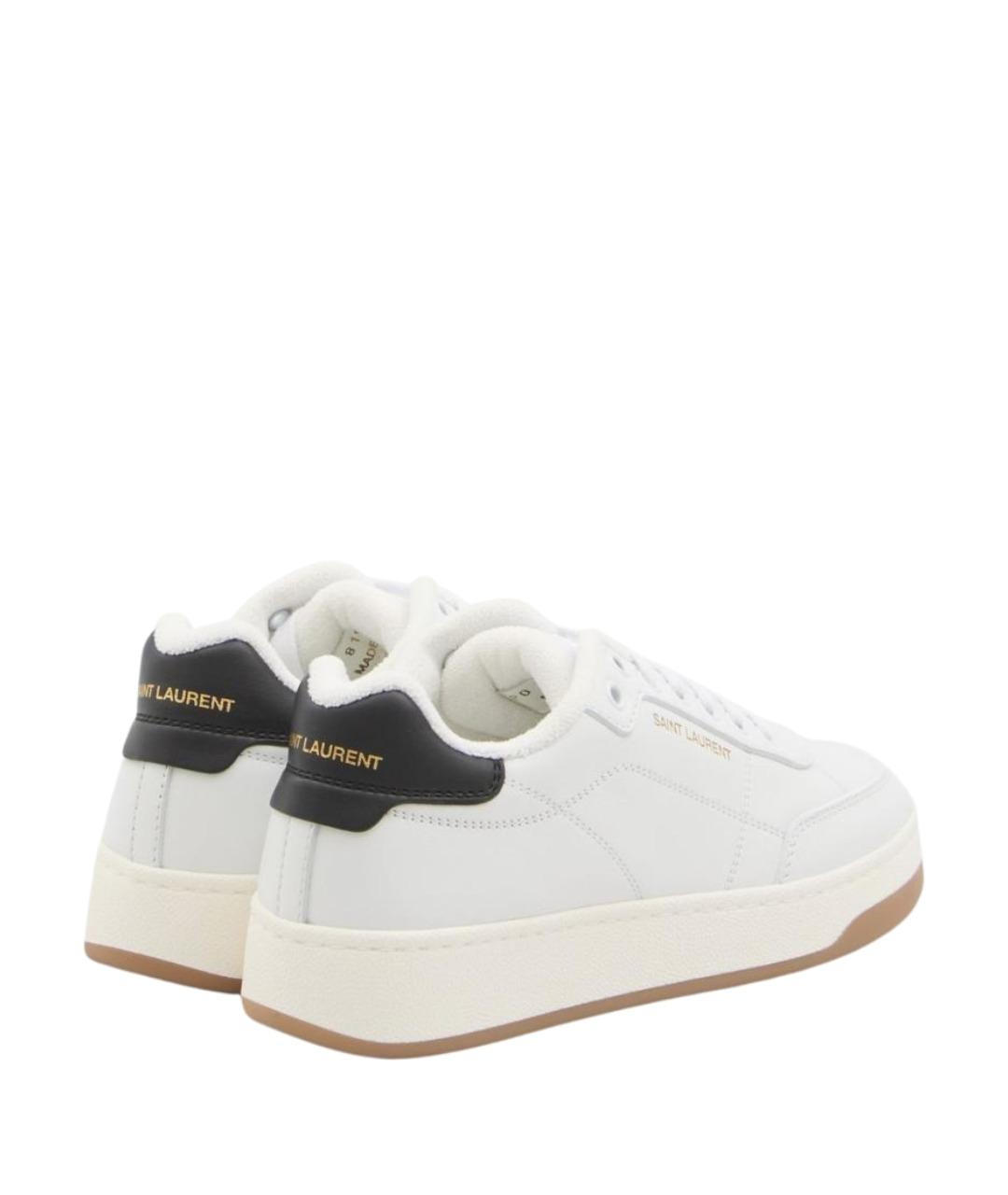 SAINT LAURENT Белые кожаные кеды, фото 3