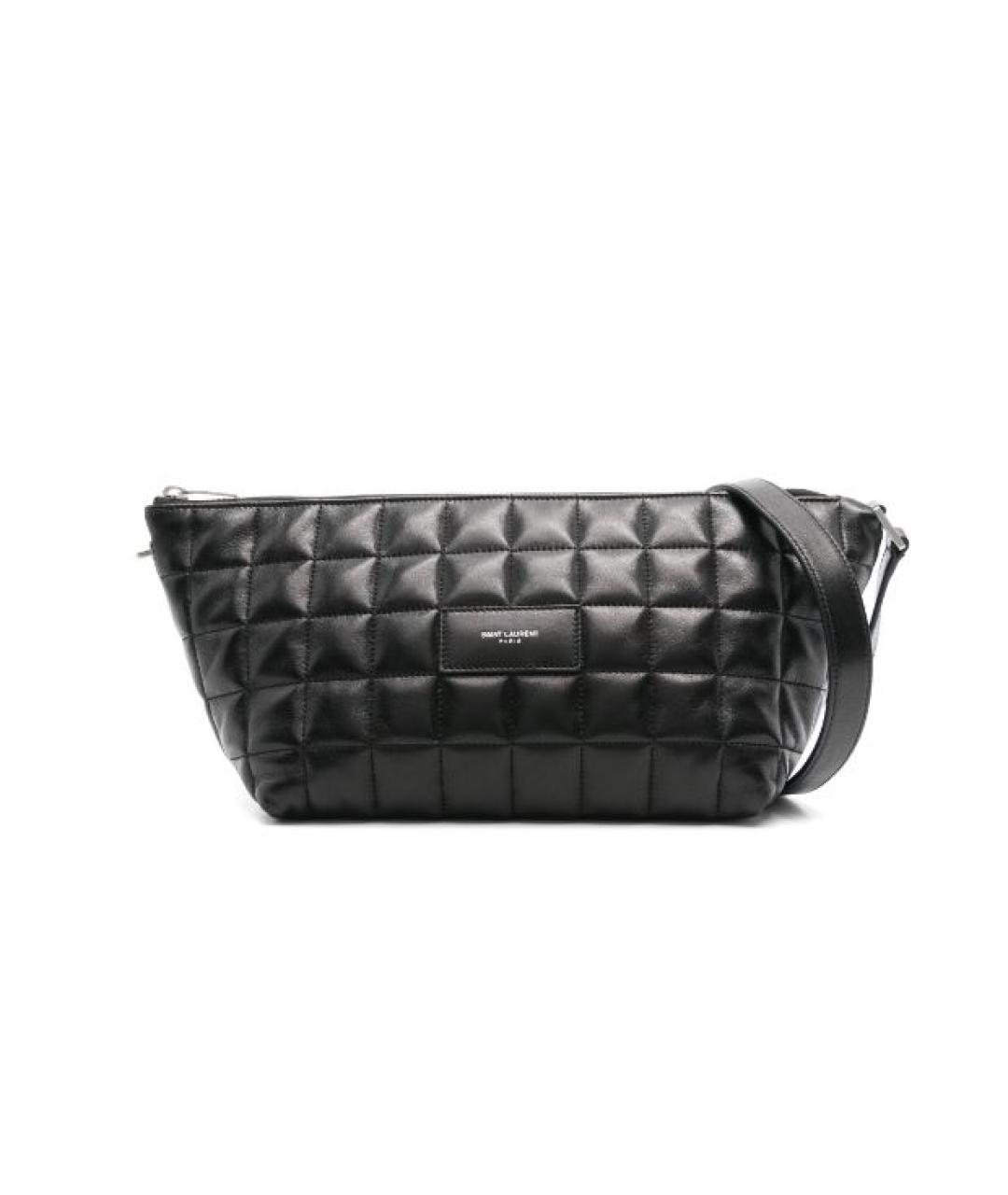 SAINT LAURENT Черная кожаная сумка на плечо, фото 1