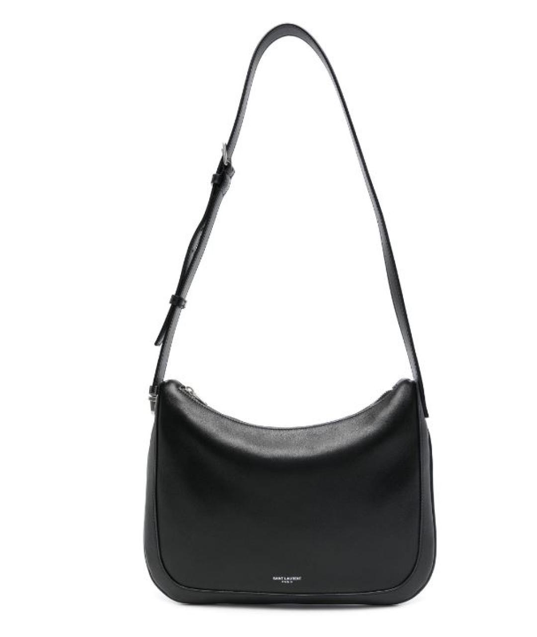 SAINT LAURENT Черная кожаная сумка на плечо, фото 1