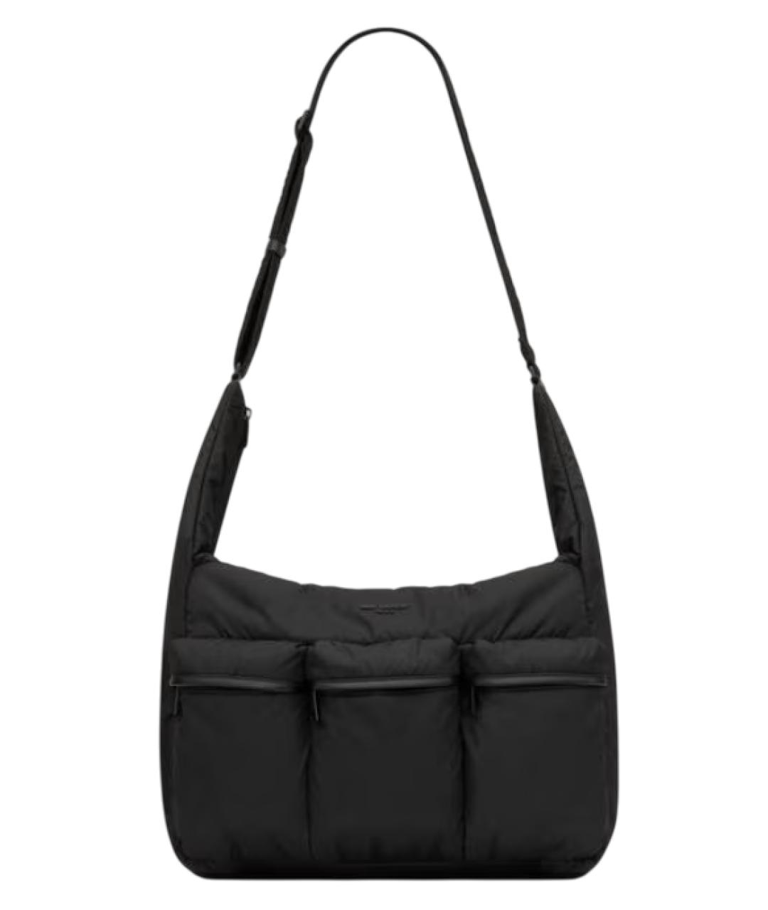 SAINT LAURENT Черная синтетическая сумка на плечо, фото 1
