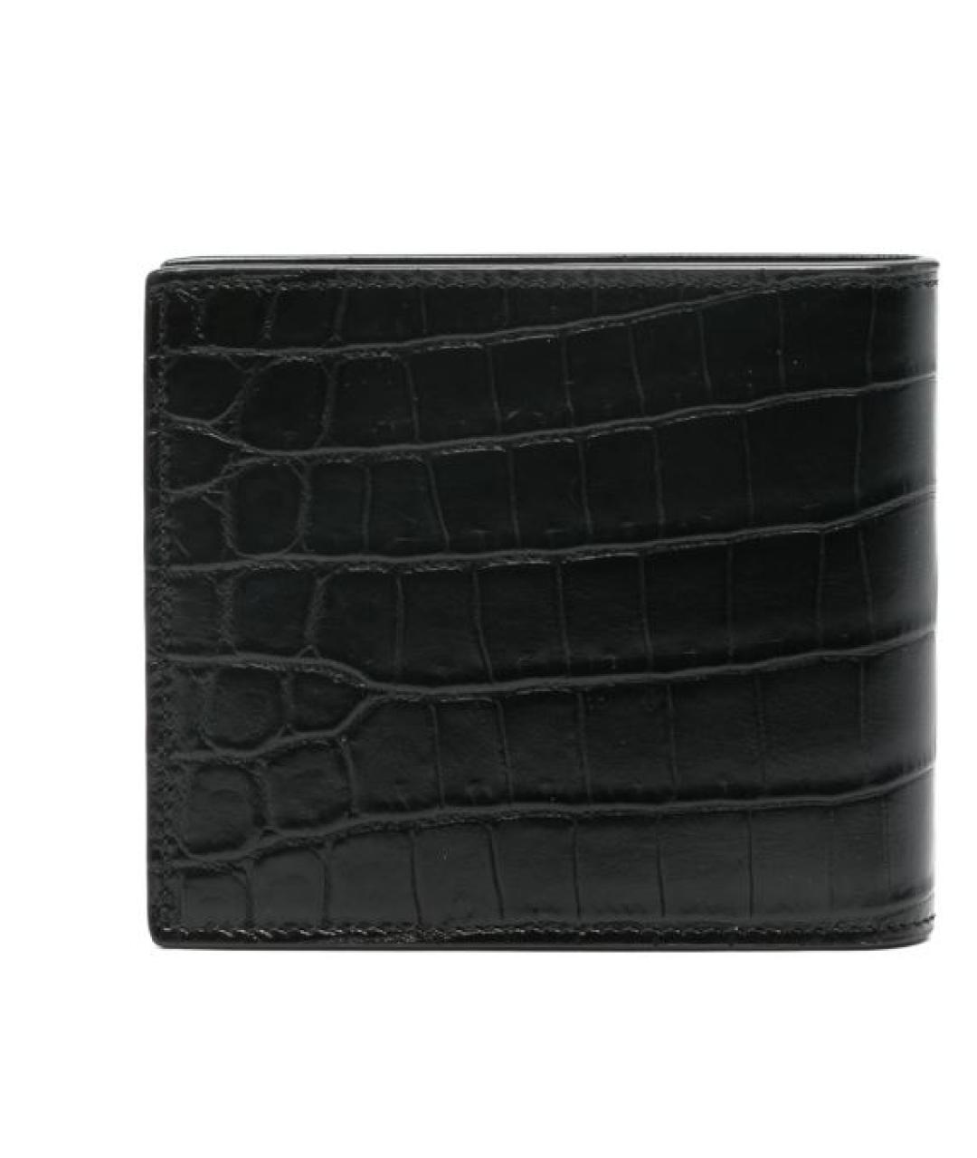 SAINT LAURENT Черный кожаный кошелек, фото 2