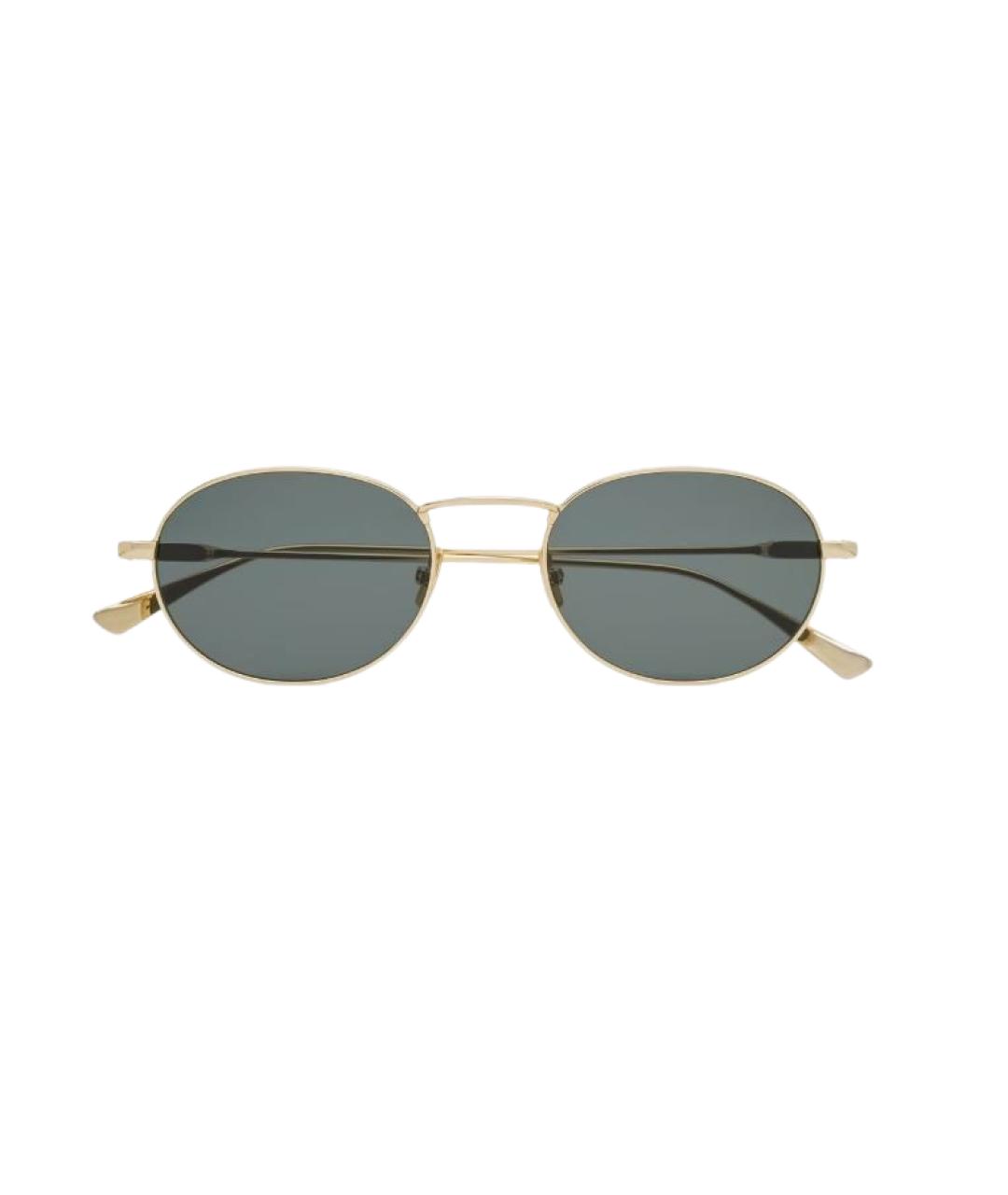 SAINT LAURENT Золотые металлические солнцезащитные очки, фото 2