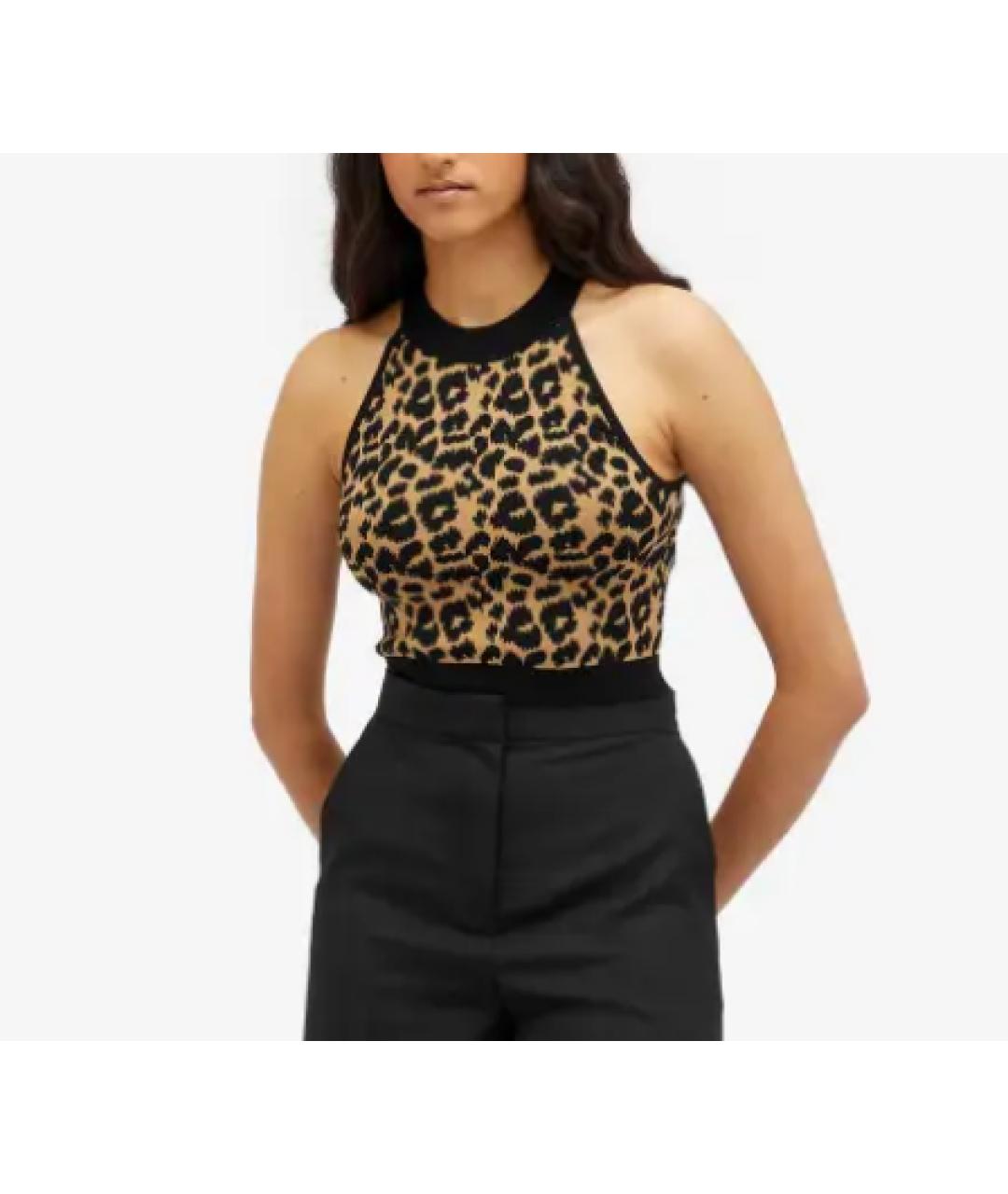 MAX MARA Коричневая майка, фото 4