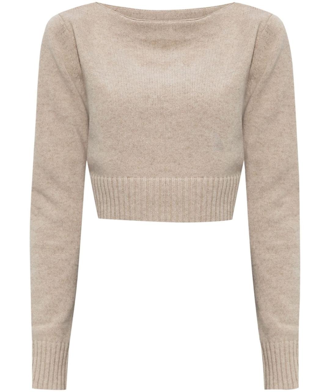 MAX MARA Бежевый шерстяной джемпер / свитер, фото 1