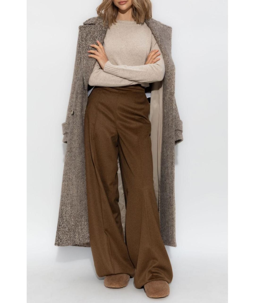 MAX MARA Бежевый шерстяной джемпер / свитер, фото 5