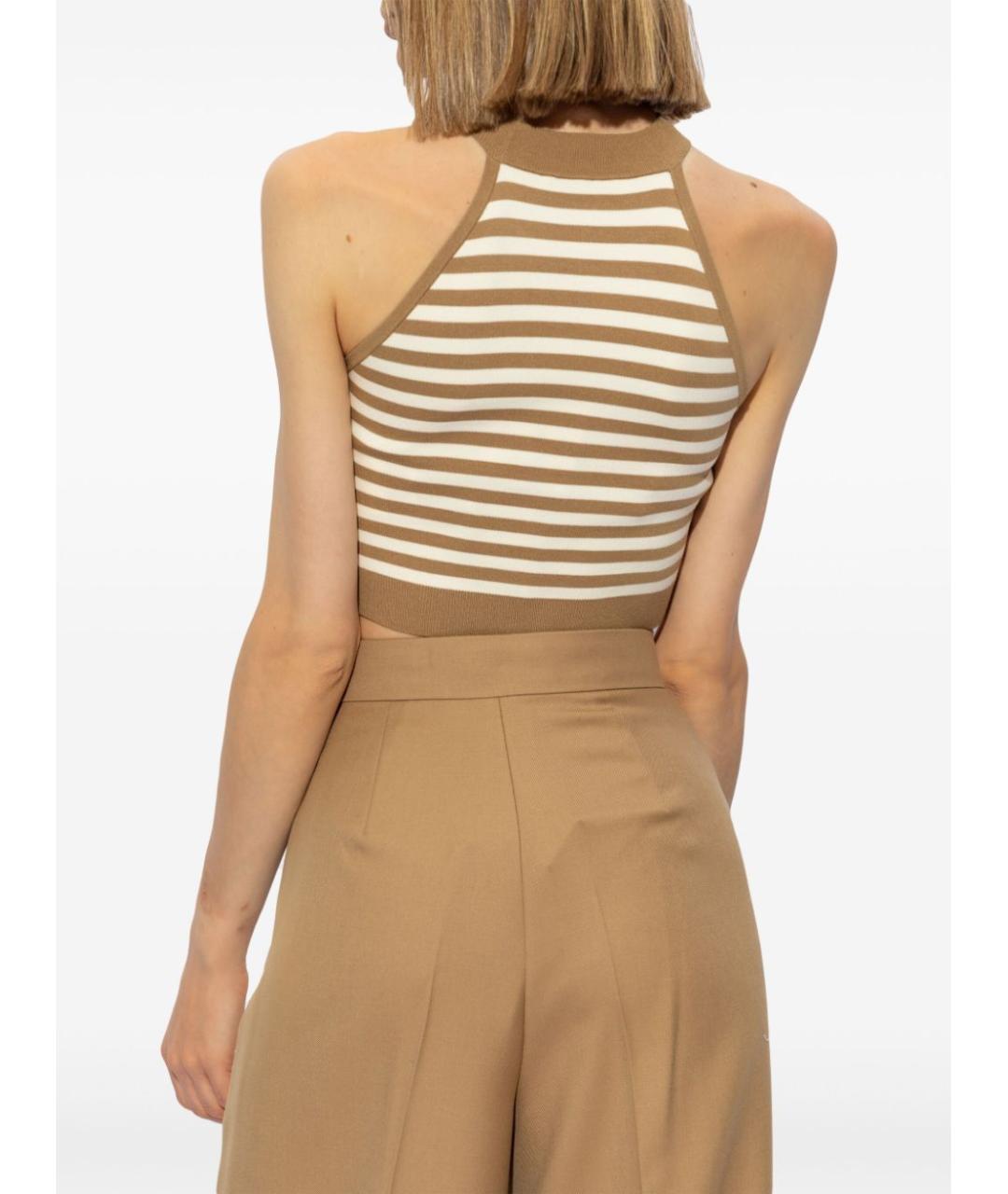 MAX MARA Бежевая майка, фото 3
