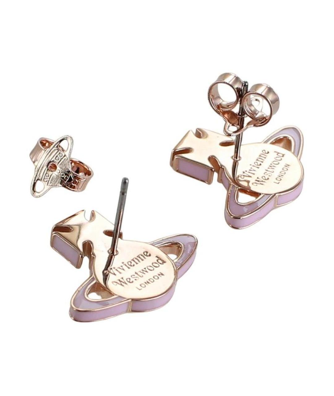 VIVIENNE WESTWOOD Розовые металлические серьги, фото 3