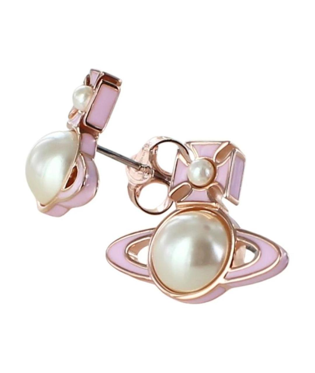 VIVIENNE WESTWOOD Розовые металлические серьги, фото 2