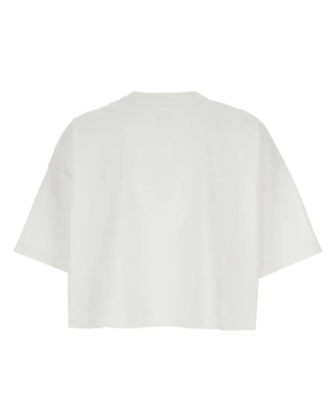 BOTTEGA VENETA Белая хлопковая футболка, фото 4