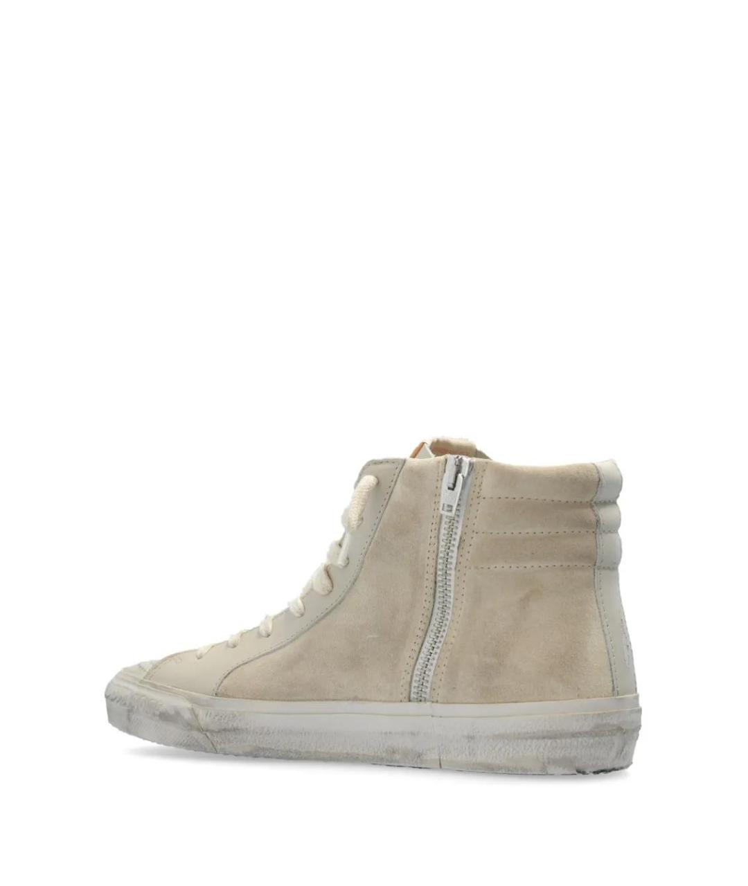 GOLDEN GOOSE DELUXE BRAND Бежевые кожаные кеды, фото 3
