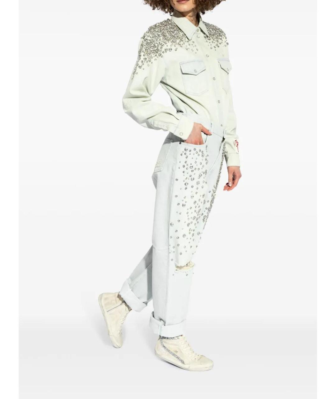 GOLDEN GOOSE DELUXE BRAND Бежевые кожаные кеды, фото 5