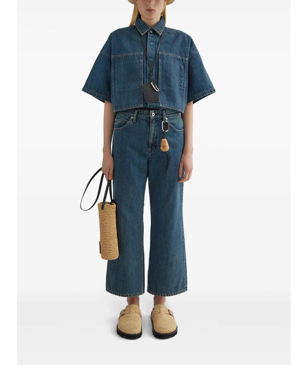 JIL SANDER Синяя хлопковая рубашка, фото 2