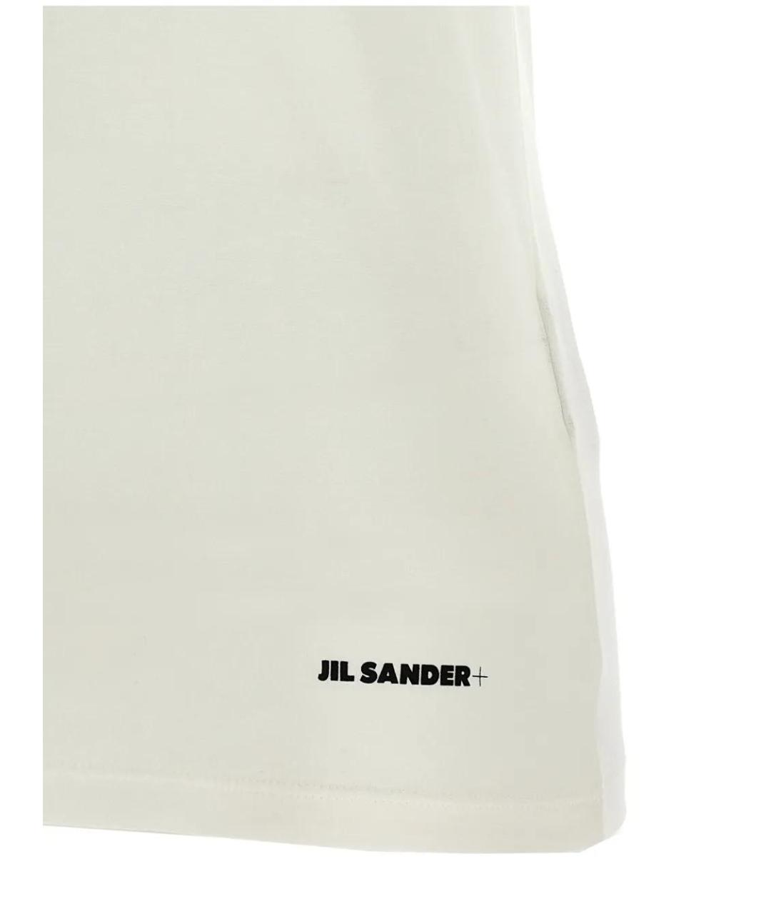 JIL SANDER Белая хлопковая футболка, фото 4