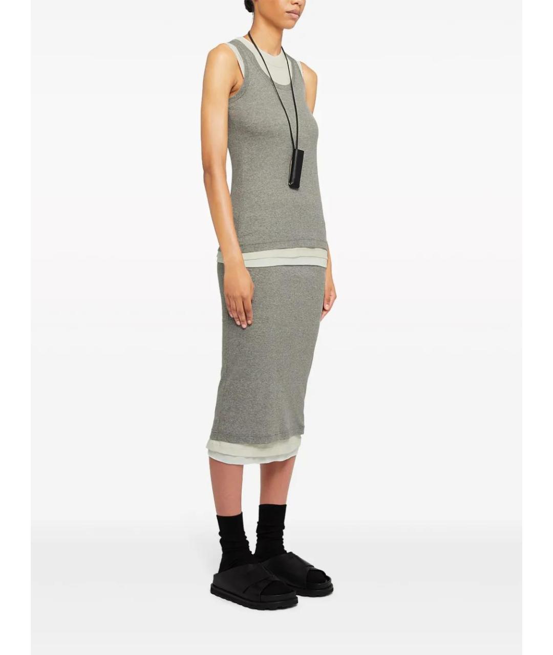JIL SANDER Серая футболка, фото 3