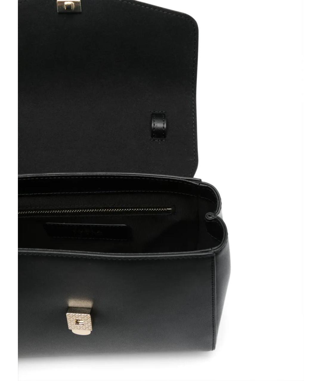 FURLA Черная кожаная сумка с короткими ручками, фото 5