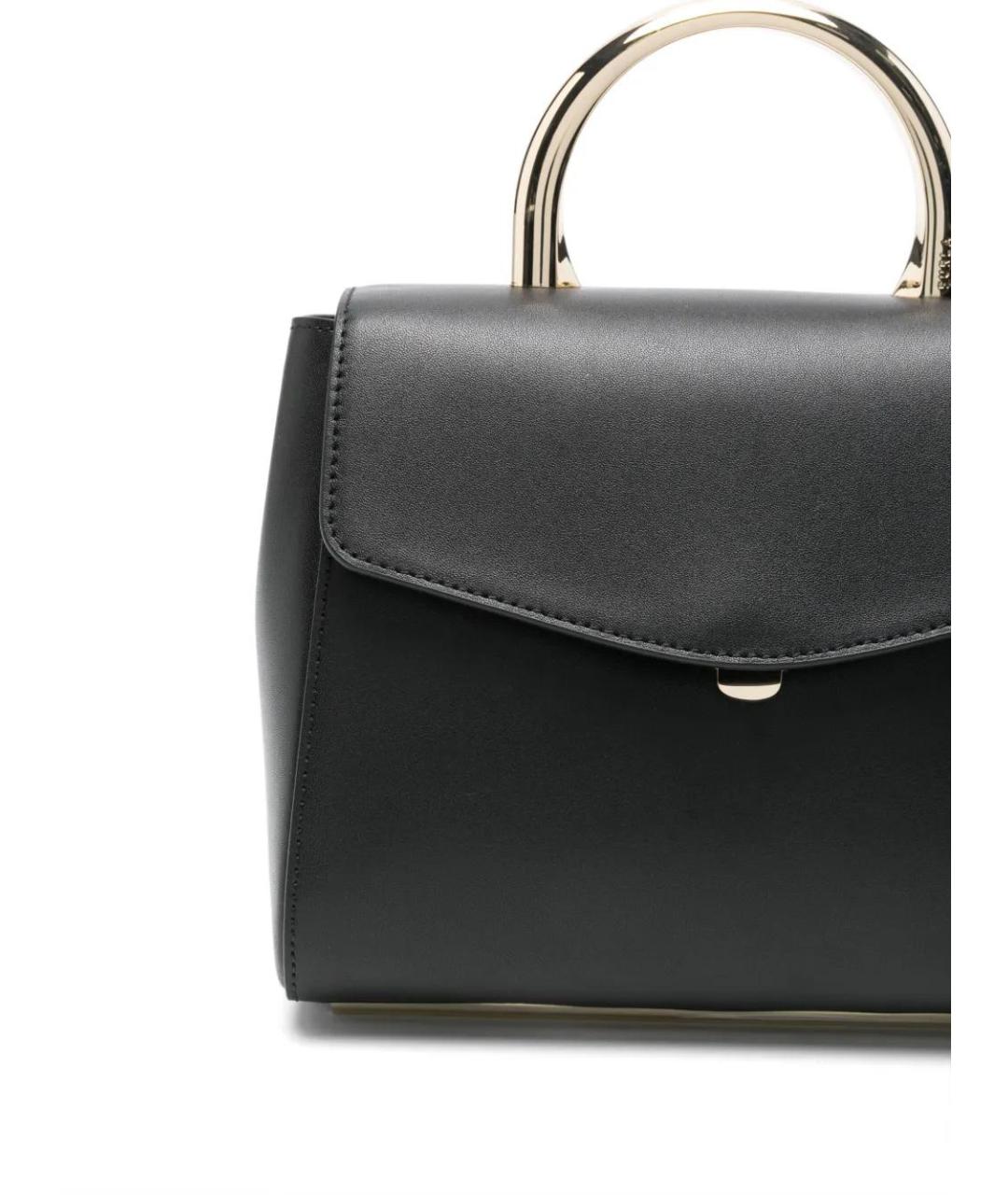 FURLA Черная кожаная сумка с короткими ручками, фото 4