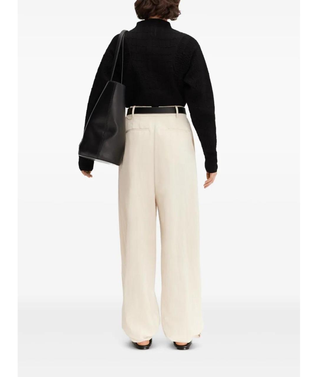 JACQUEMUS Бежевые полиамидовые прямые брюки, фото 3