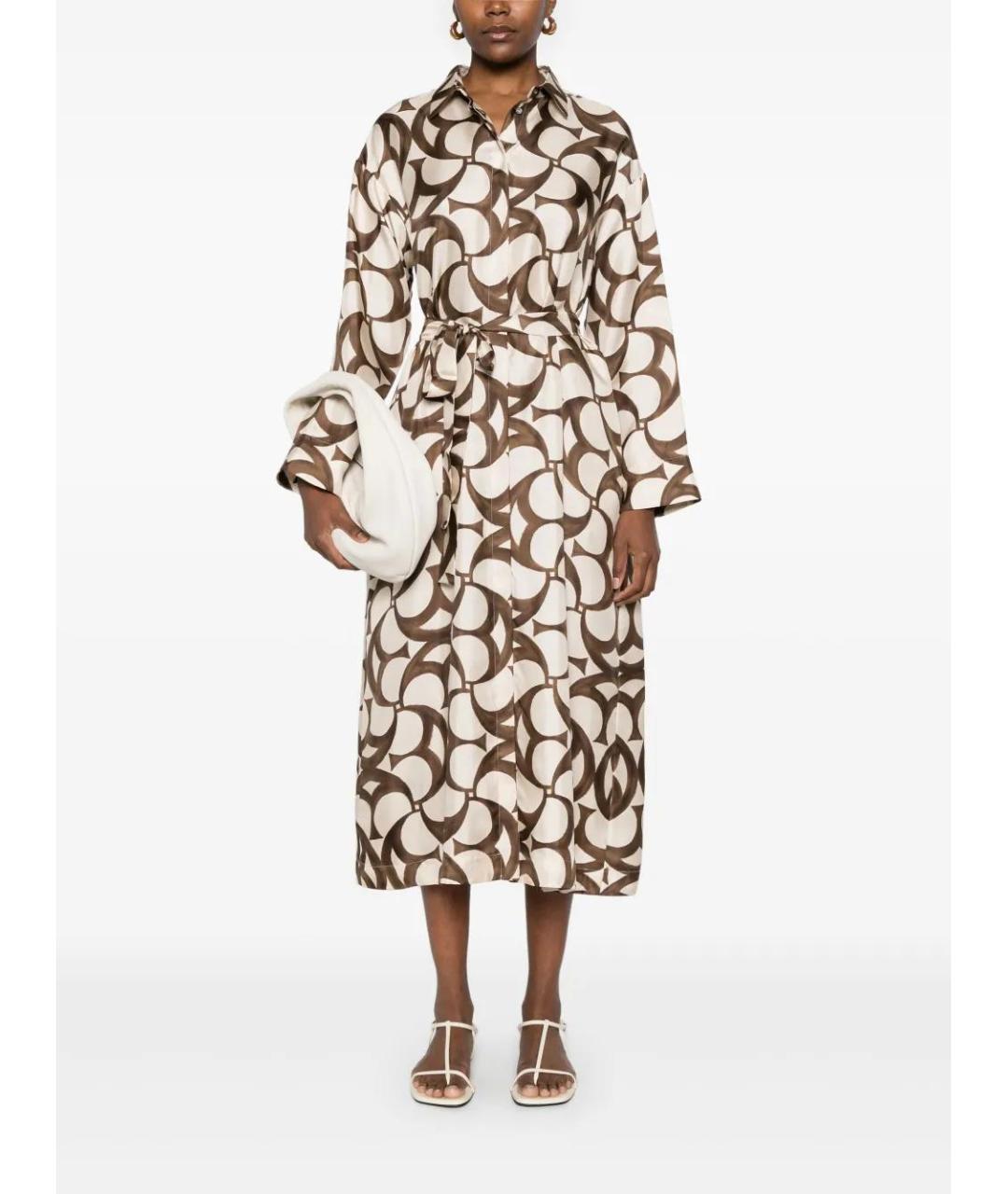 'S MAX MARA Мульти шелковое повседневное платье, фото 2