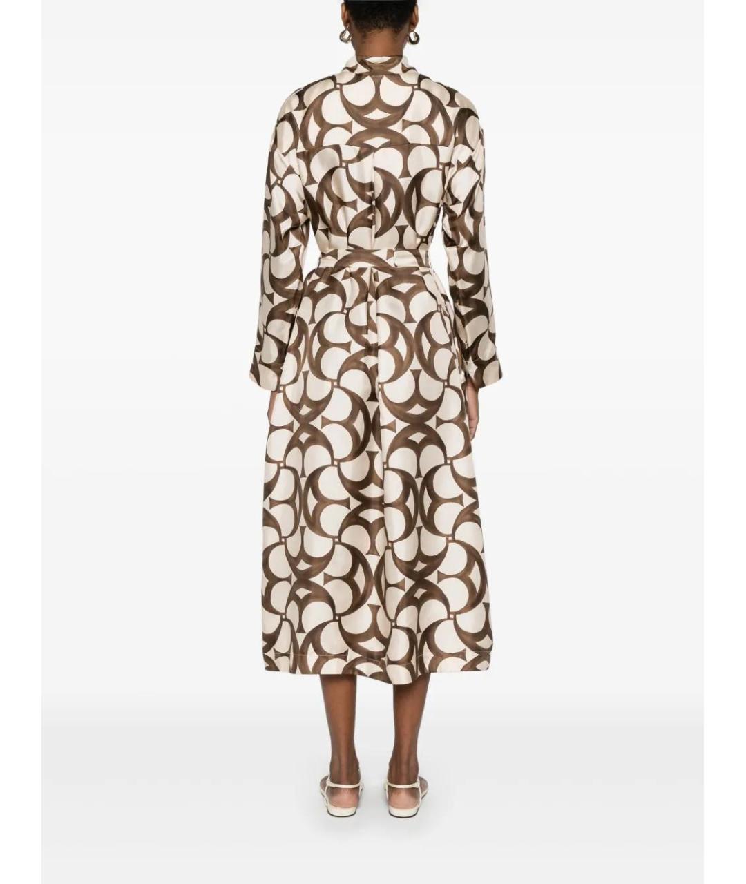 'S MAX MARA Мульти шелковое повседневное платье, фото 4