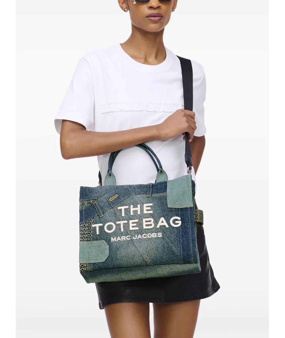 MARC JACOBS Синяя хлопковая сумка тоут, фото 3