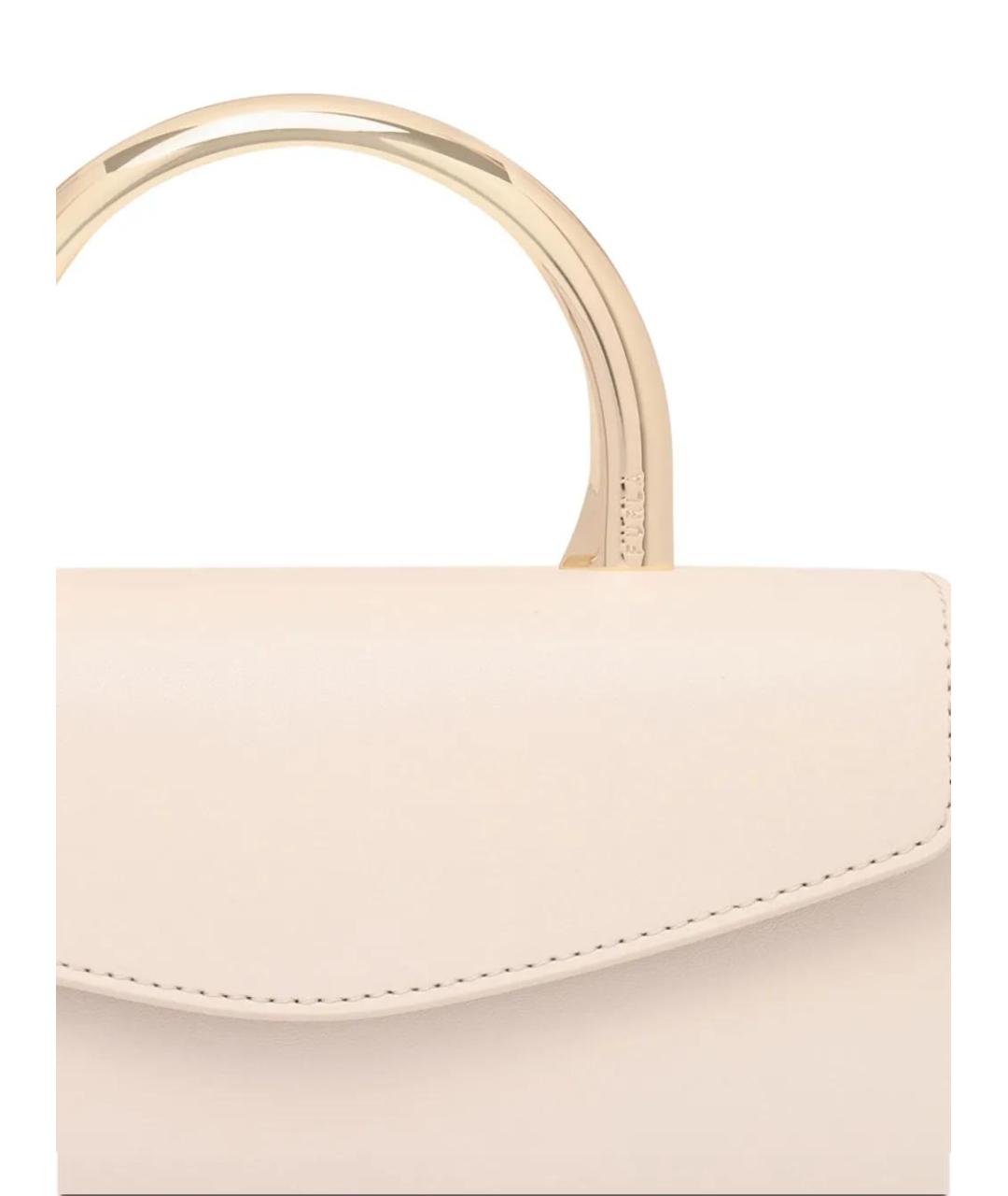FURLA Бежевая синтетическая сумка с короткими ручками, фото 4