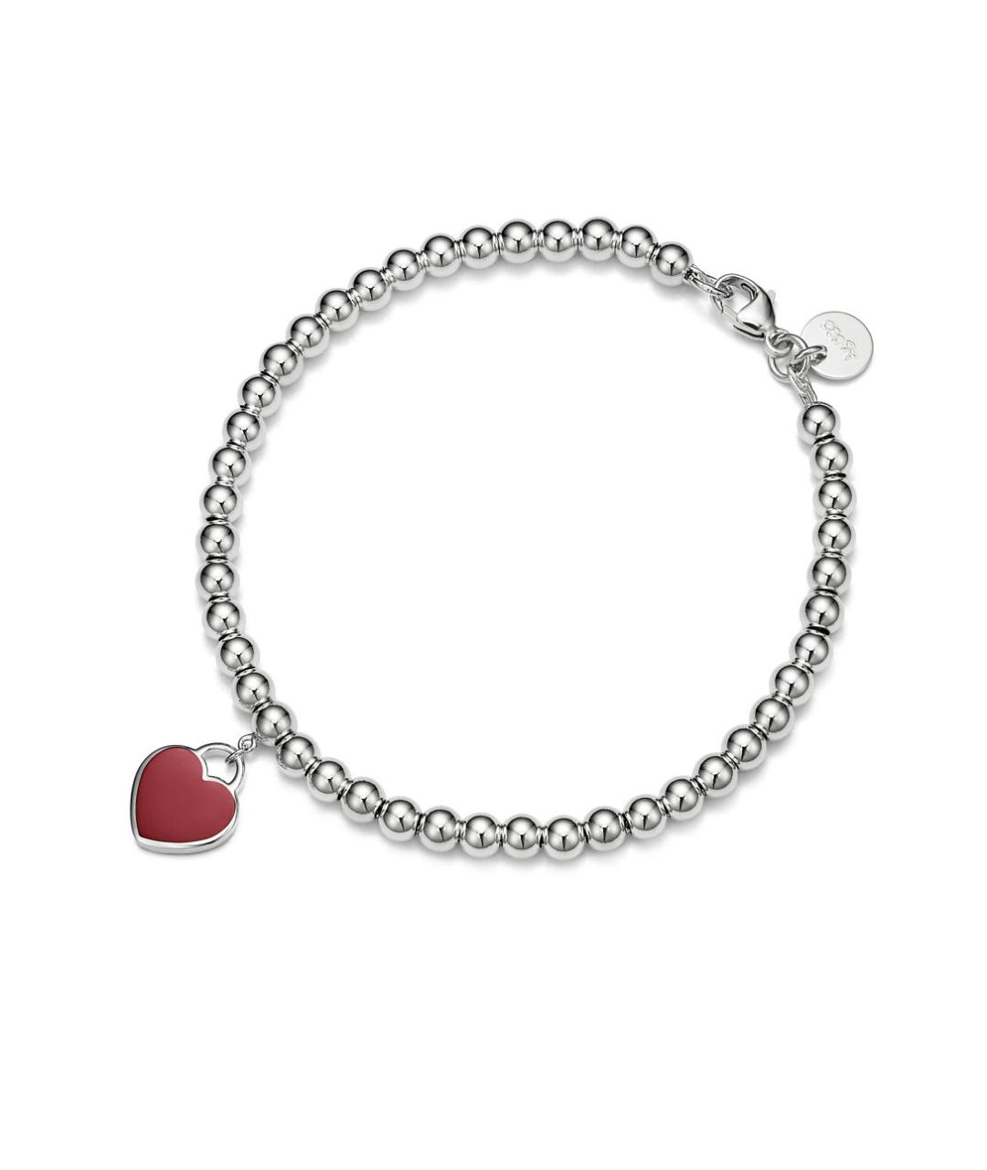 TIFFANY&CO Красный серебряный браслет, фото 1