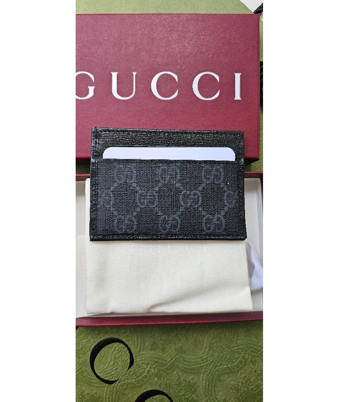 GUCCI Антрацитовый кардхолдер, фото 2