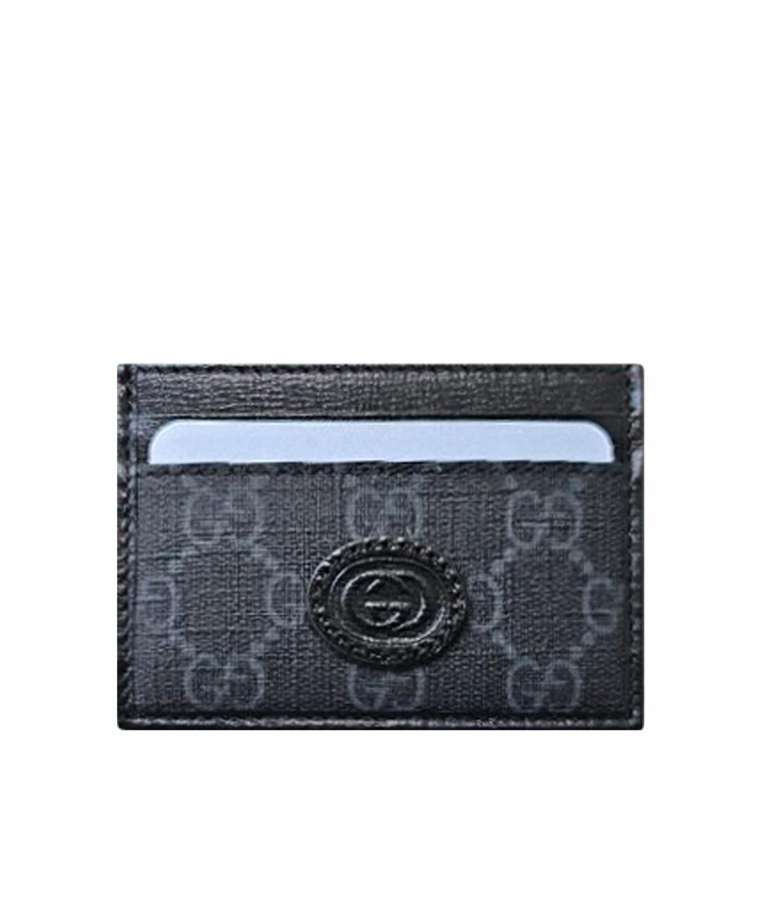 GUCCI Антрацитовый кардхолдер, фото 1