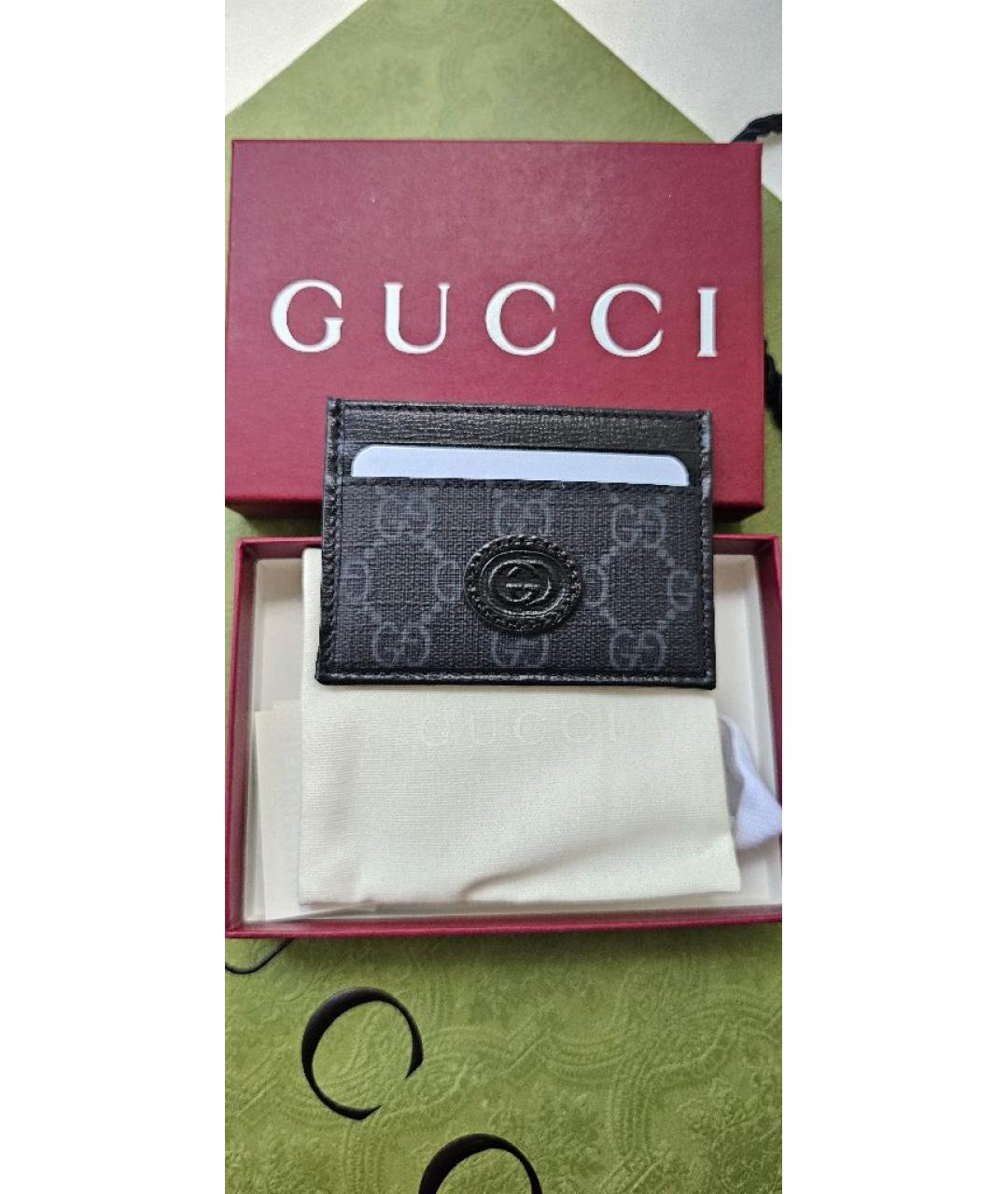 GUCCI Антрацитовый кардхолдер, фото 9