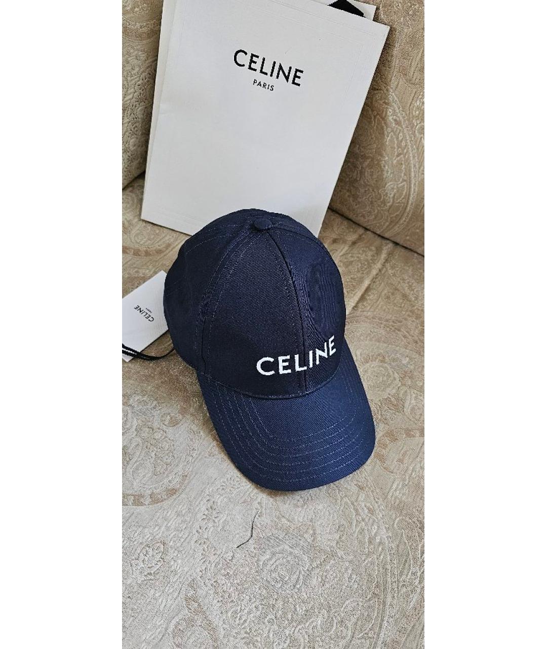 CELINE Темно-синяя хлопковая кепка, фото 2