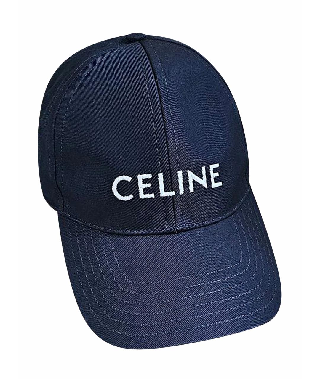 CELINE Темно-синяя хлопковая кепка, фото 1
