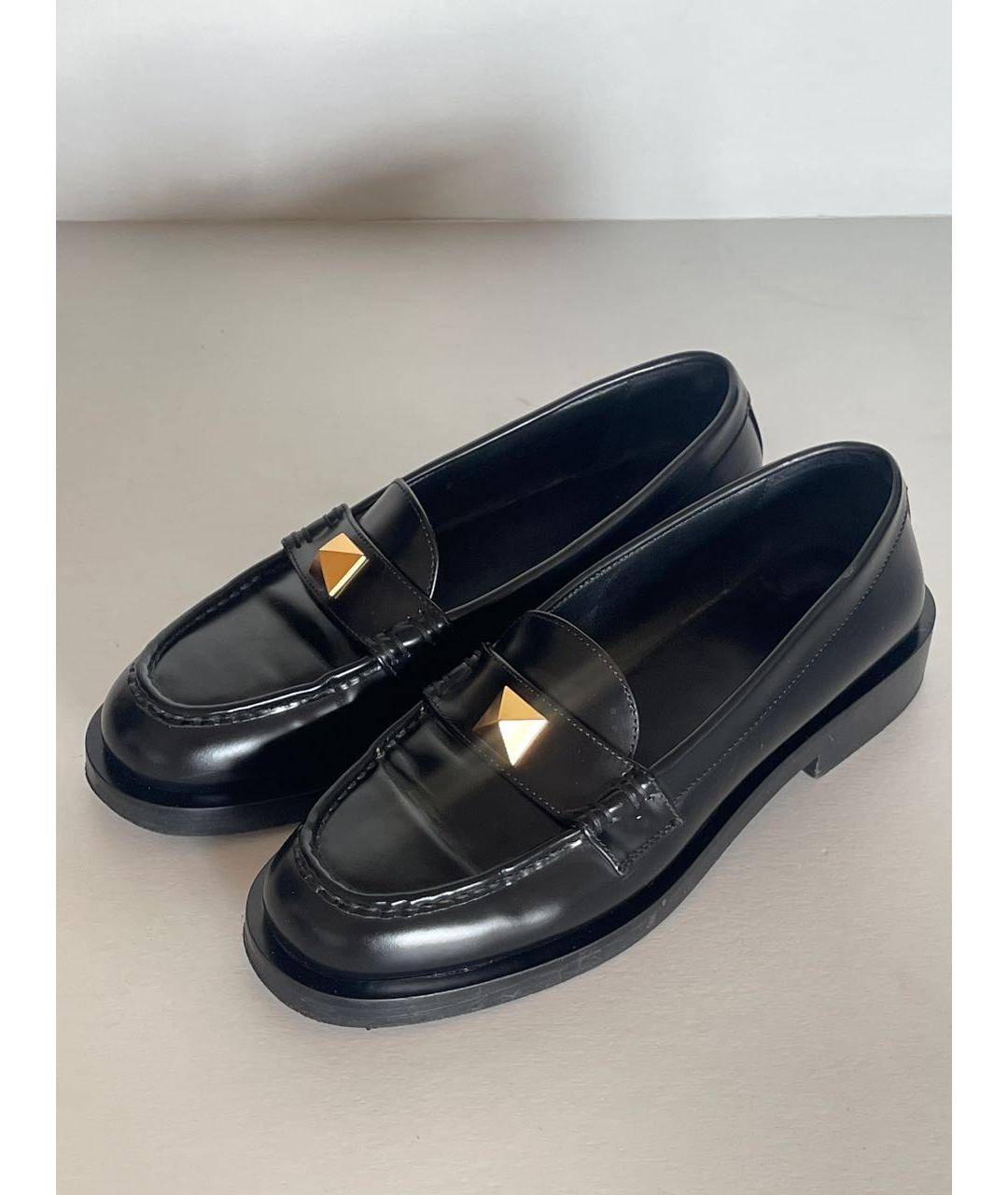 VALENTINO Черные кожаные лоферы, фото 2