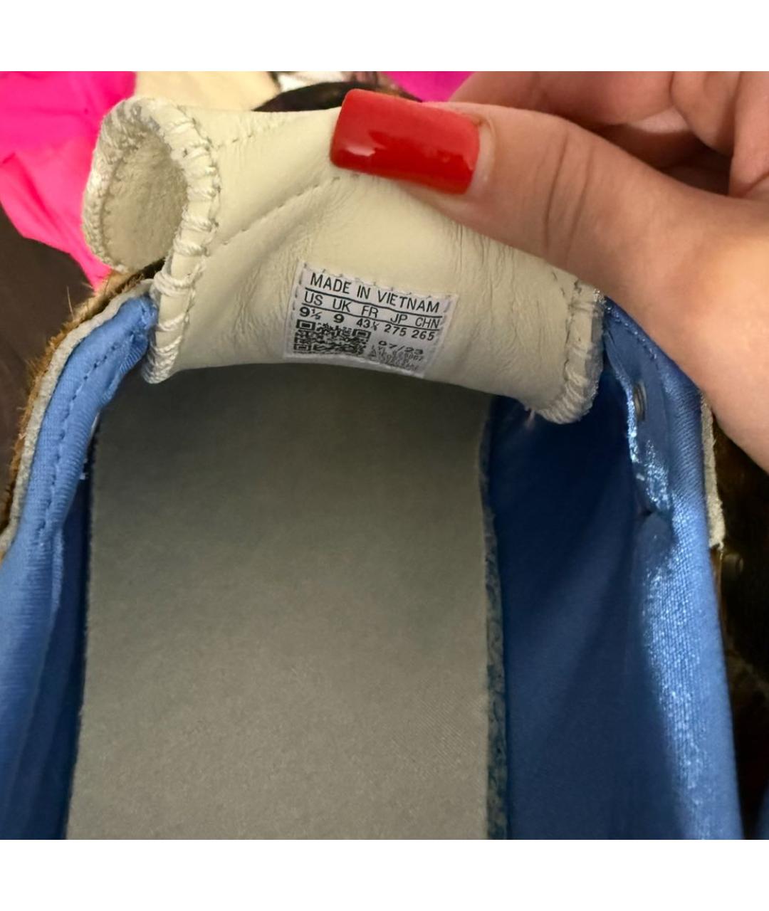 ADIDAS Коричневые кожаные низкие кроссовки / кеды, фото 5