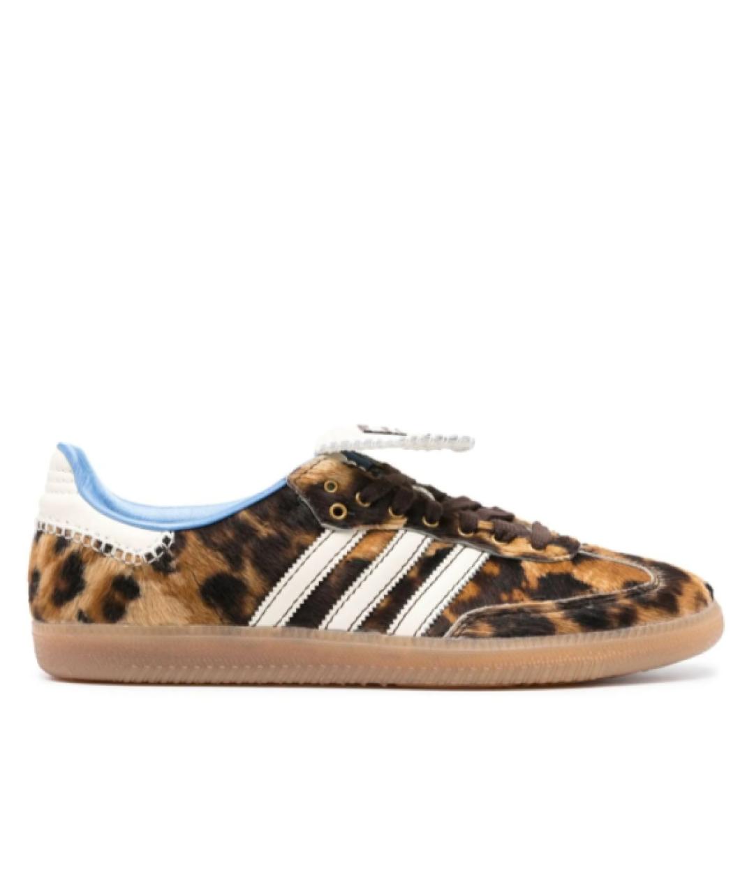 ADIDAS Коричневые кожаные низкие кроссовки / кеды, фото 6