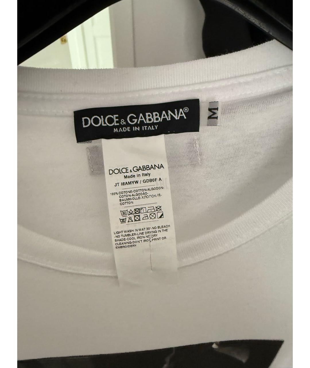 DOLCE&GABBANA Белая футболка, фото 3
