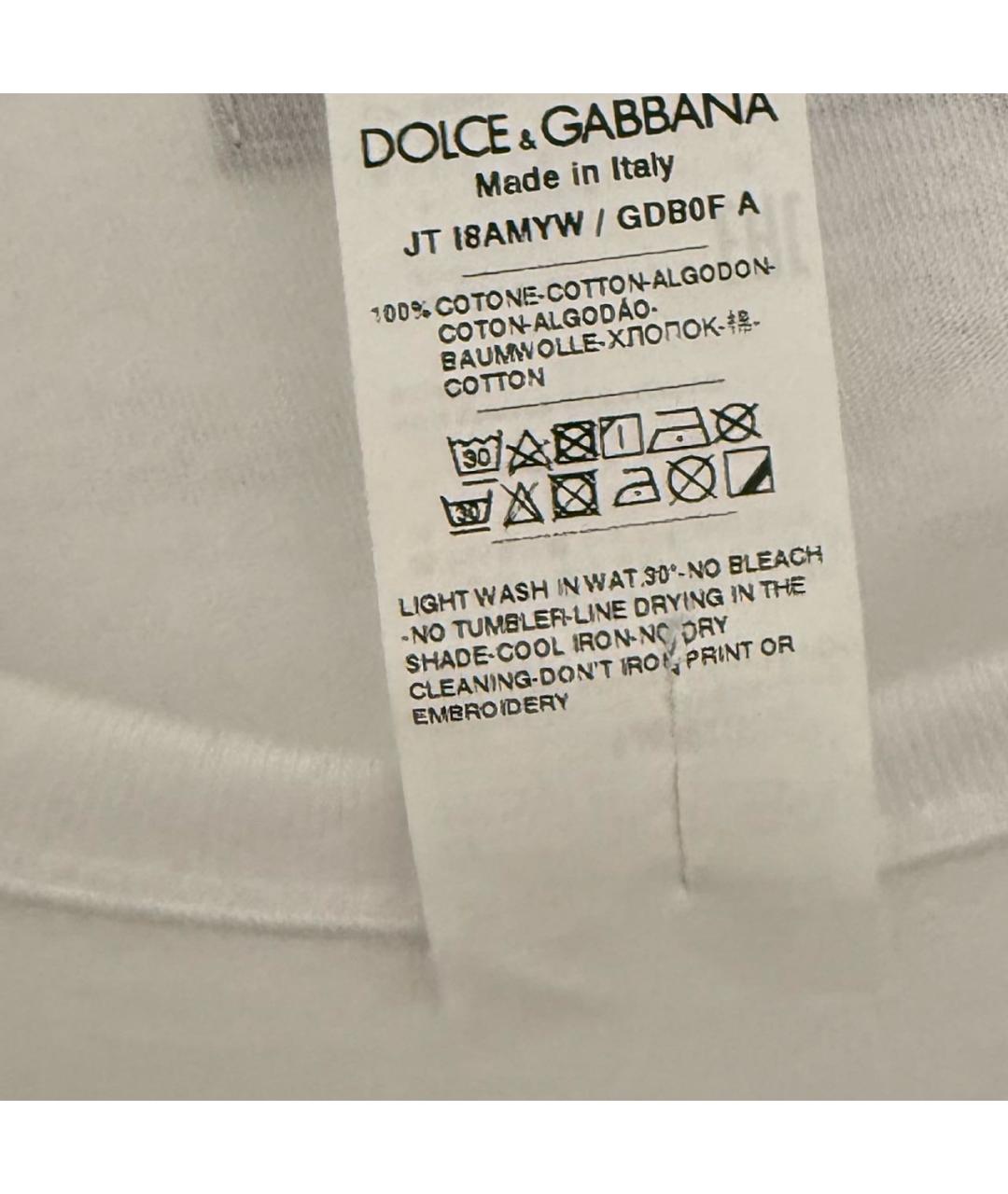 DOLCE&GABBANA Белая майка, фото 3
