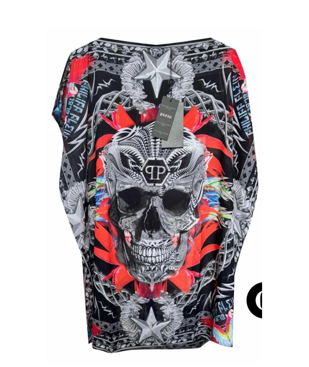 PHILIPP PLEIN Мульти полиэстеровая туника, фото 2