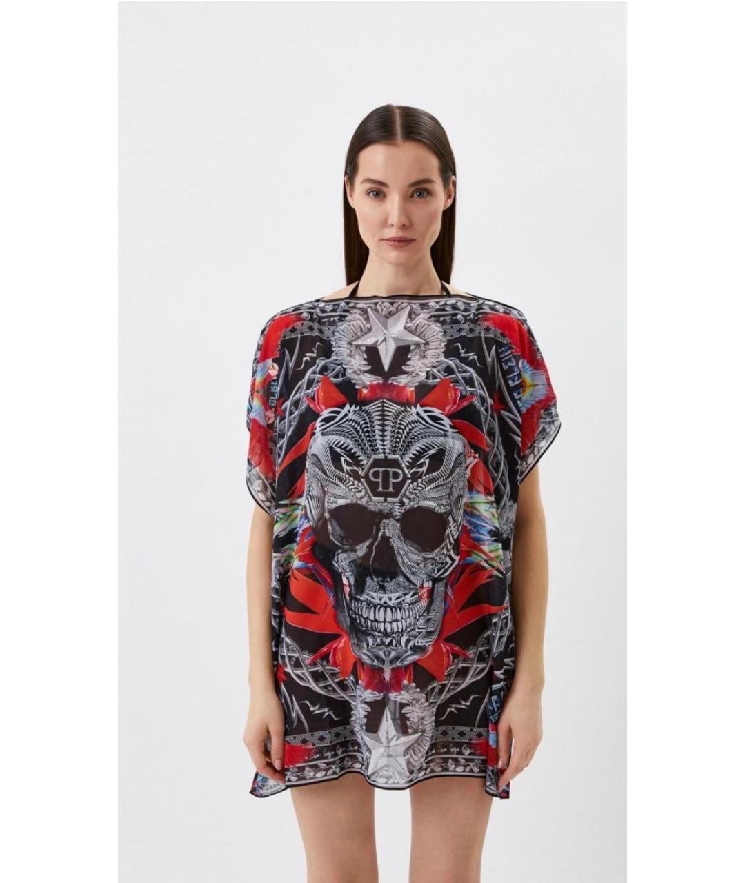 PHILIPP PLEIN Мульти полиэстеровая туника, фото 6