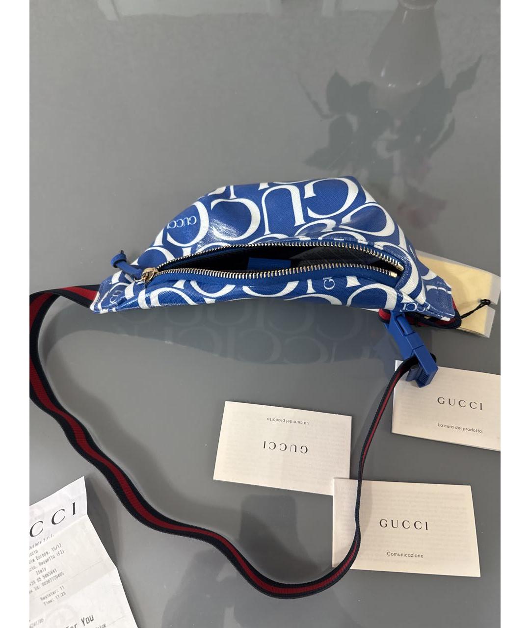 GUCCI Синяя поясная сумка, фото 3