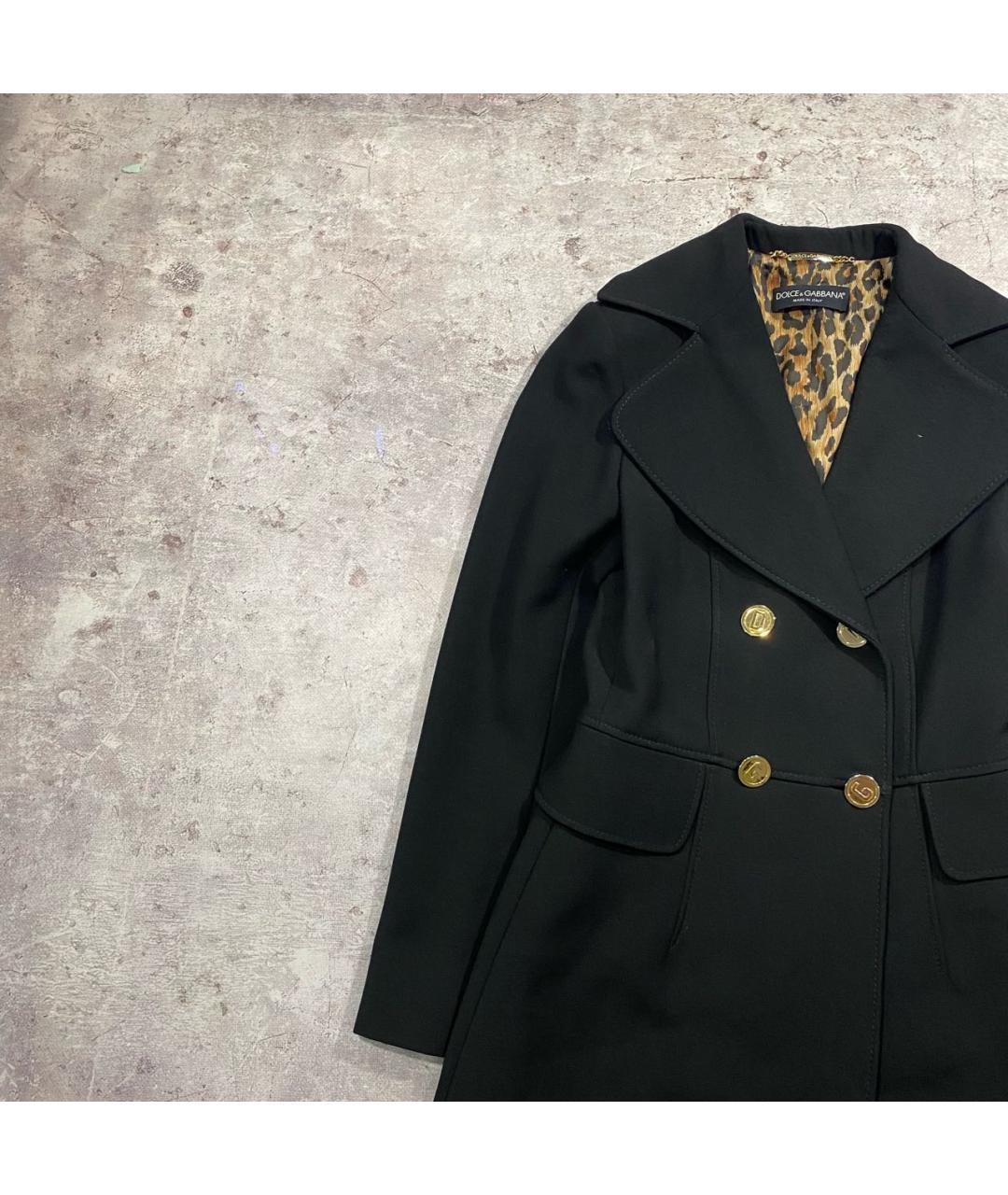 DOLCE&GABBANA Черное пальто, фото 2