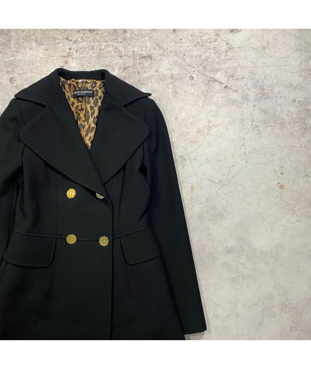 DOLCE&GABBANA Черное пальто, фото 3