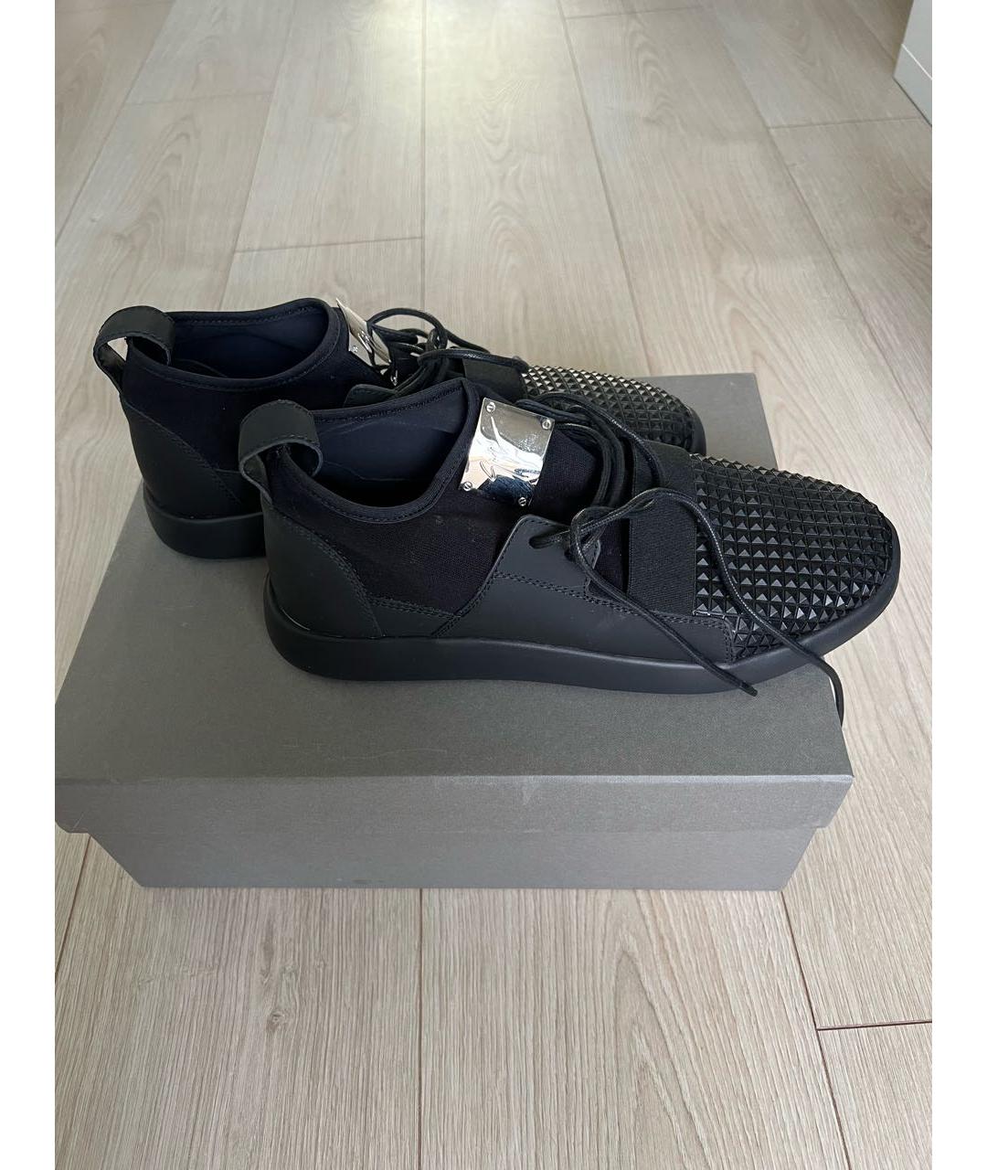 GIUSEPPE ZANOTTI DESIGN Черные высокие кроссовки / кеды, фото 4