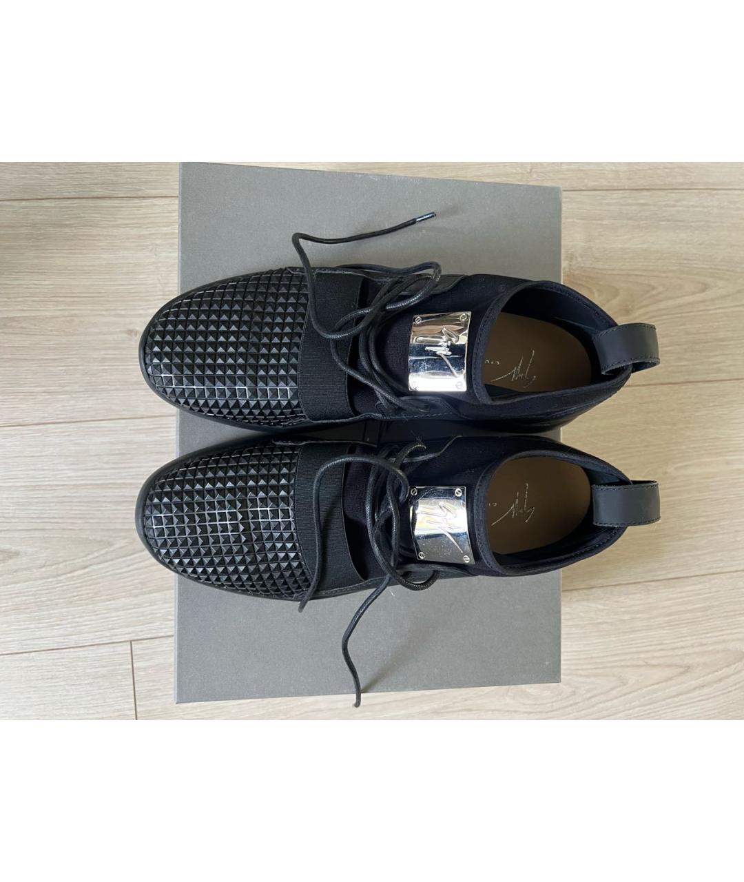 GIUSEPPE ZANOTTI DESIGN Черные высокие кроссовки / кеды, фото 2
