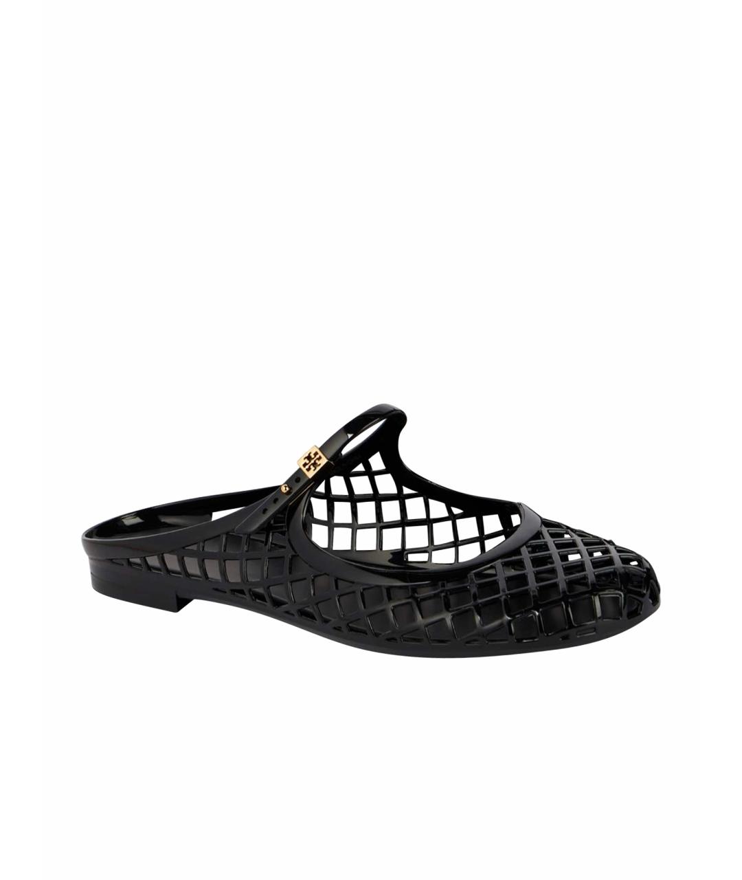 TORY BURCH Черные резиновые мюли, фото 1
