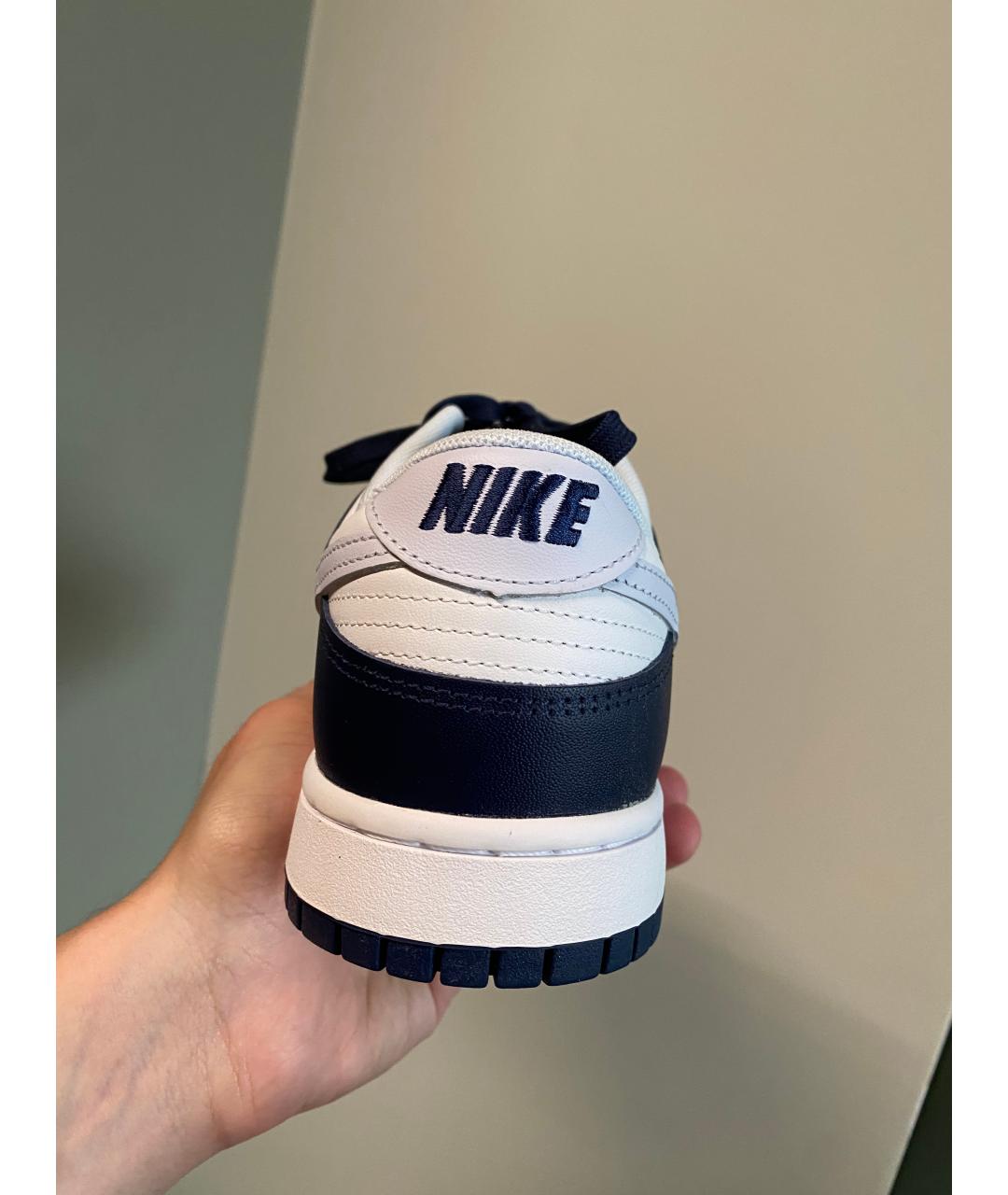 NIKE Темно-синие кожаные низкие кроссовки / кеды, фото 6