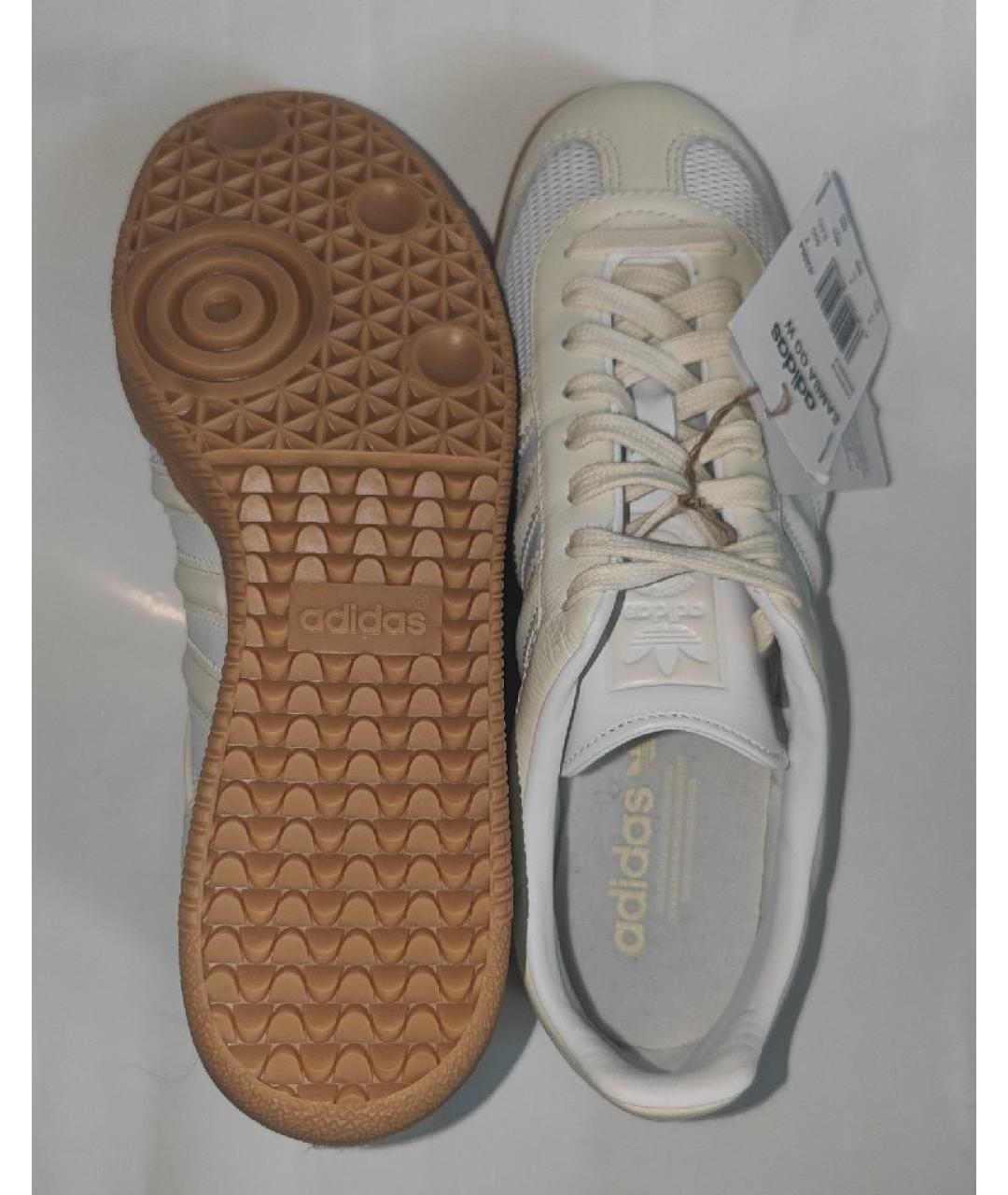 ADIDAS Бежевые кожаные кеды, фото 4