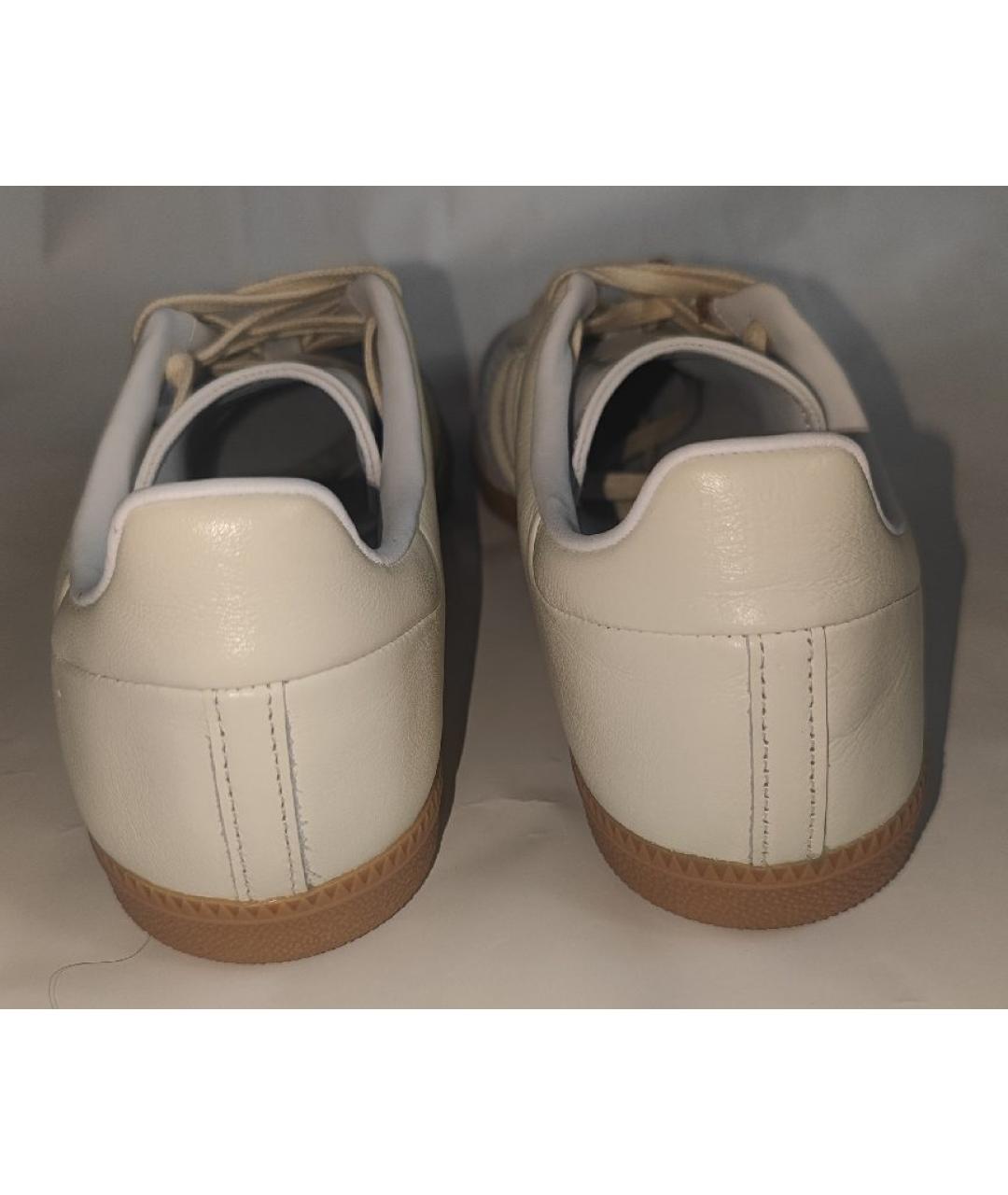 ADIDAS Бежевые кожаные кеды, фото 3