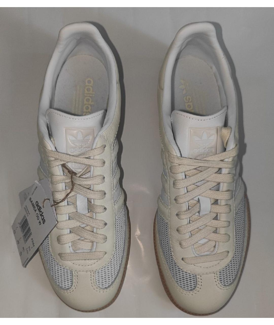 ADIDAS Бежевые кожаные кеды, фото 2